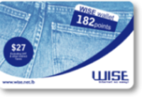 WISE Wallet 182 Points