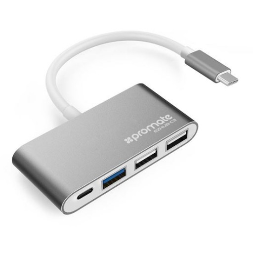 Promate EZHUB-C3 Universal USB3.1 Type-C Hub |Grey|