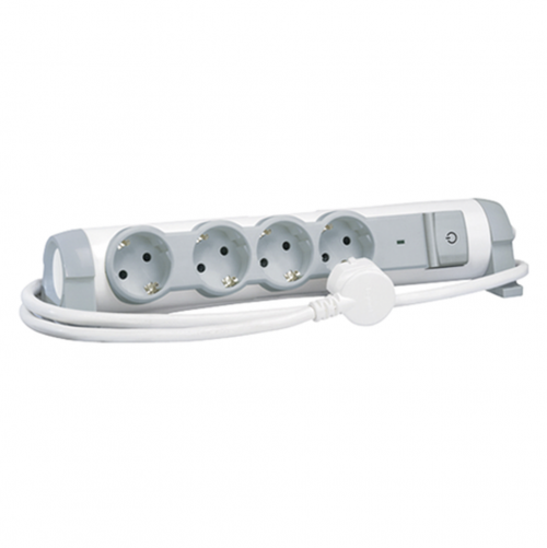 Extension 4 Outlets CFT, SP & Switch On/Off with Cordon |legrand|
